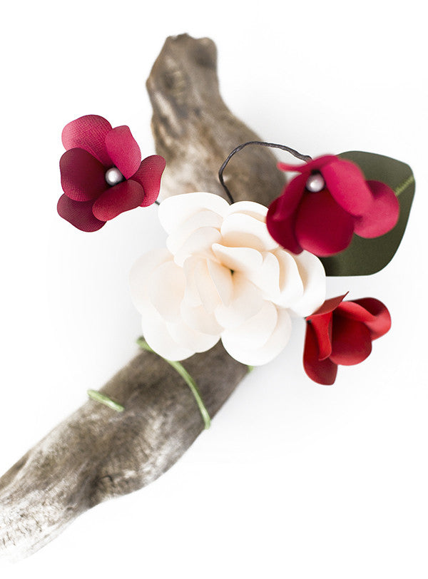Rose on Driftwood