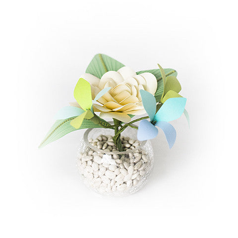 Rose and Hydrangeas in Vase